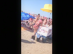 Kinky hidden cam moments at the Cap d'Agde beach while in vacation