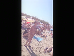Kinky hidden cam moments at the Cap d'Agde beach while in vacation