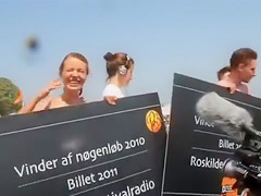 Lots of naked bodies at a nudist race