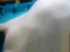 Mutual masturbation inside the pool