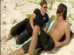 SEXY HOT TEEN BEACH SEX TWO COCKS -JP SPL