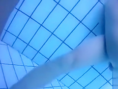 Underwater nudist sex in the public pool