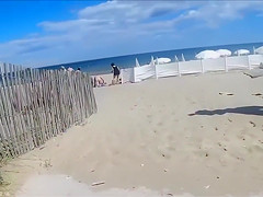 Group of mature mommies and daddies enjoy the nudist beach