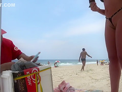 Smallest bikini ever on the juicy maid