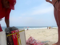 Smallest bikini ever on the juicy maid