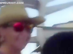 Horny French couple has sex in the water