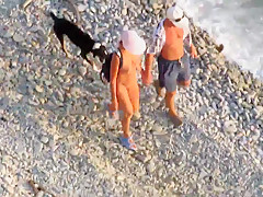 Couple fucking on the beach