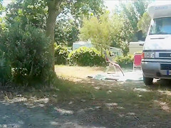 Mature nudists get to relax at a sunny resort while being filmed