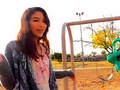 Girl playing at the park