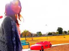 Girl playing at the park