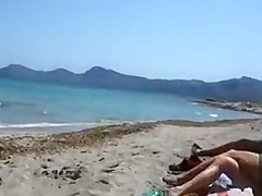 My large penis stroked and sucked by the pretty girlfriend