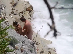 Lazy brunette maid has her wet hole plowed at the beach of Crimea