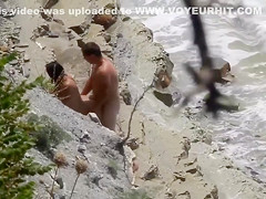 Lazy brunette maid has her wet hole plowed at the beach of Crimea