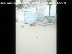 Drunk blonde gets screwed hard in the sand