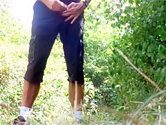 Surprise for a walker in forest