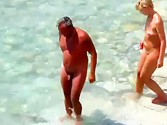 Mature couple beach