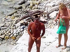 Mature couple beach