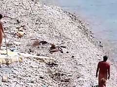 Mature couple beach