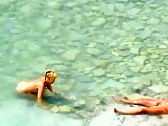 Mature couple beach