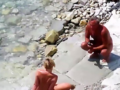 Mature couple beach