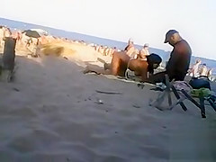 Ebony couple has an outdoor blowjob action