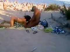 Ebony couple has an outdoor blowjob action