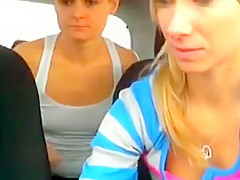 Two girls play in car park