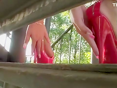 Incredible amateur Solo Girl, Outdoor adult scene