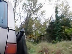 Horny amateur Blowjob, Outdoor xxx clip