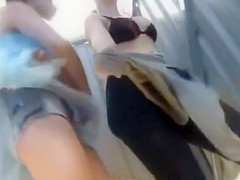 These pretty young ladies are unaware of the camera