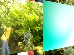 Busty redhead gets fucked outdoors