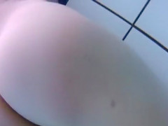 Naked men and women in the pool filmed underwater