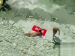 Nude beach day with a voyeur sex