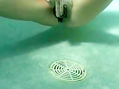 Scuba pool masturbation