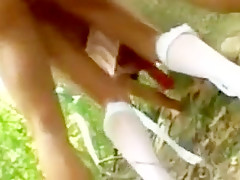 Slutty college girl gets fucked in the woods !