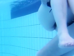 Nudist girl gets her pussy pounded in the pool