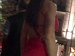 Latin girl - voyeur in bus stop