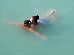 Busty bbw caught fucking in the sea