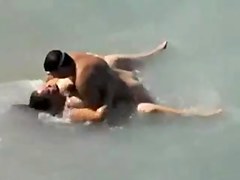 Busty bbw caught fucking in the sea