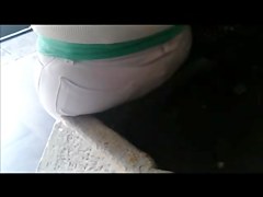 jeans white panocha marcada