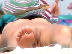 Nude on Beach Spy nudist Ass and Pussy