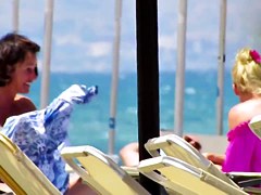 Topless babe in Agia Marina, creta 7