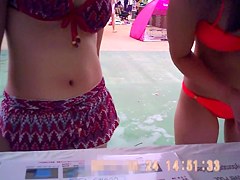 Midsummer super close Taking! Blimey Sican in the pool "summer daughter" File.13