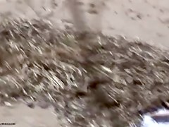 Beach candid camera filmed a horny vixen