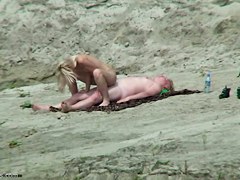 Voyeur spycam on the beach