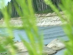 Voyeur spycam on the beach