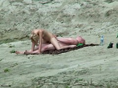 Voyeur spycam on the beach