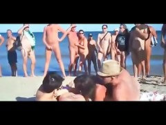 Public beach fun
