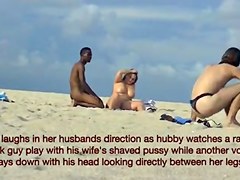 Exhibitionist Wife Betty Sucks Black Cock Off The Nude Beach