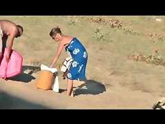 Couple hidden cam beach. Mature